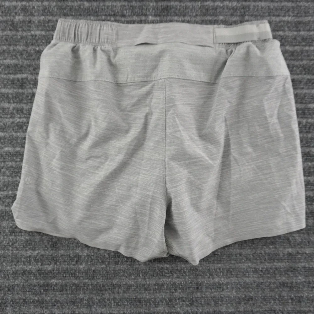 Lululemon On The Fly Athletic Shorts M Gray Space Dye 5